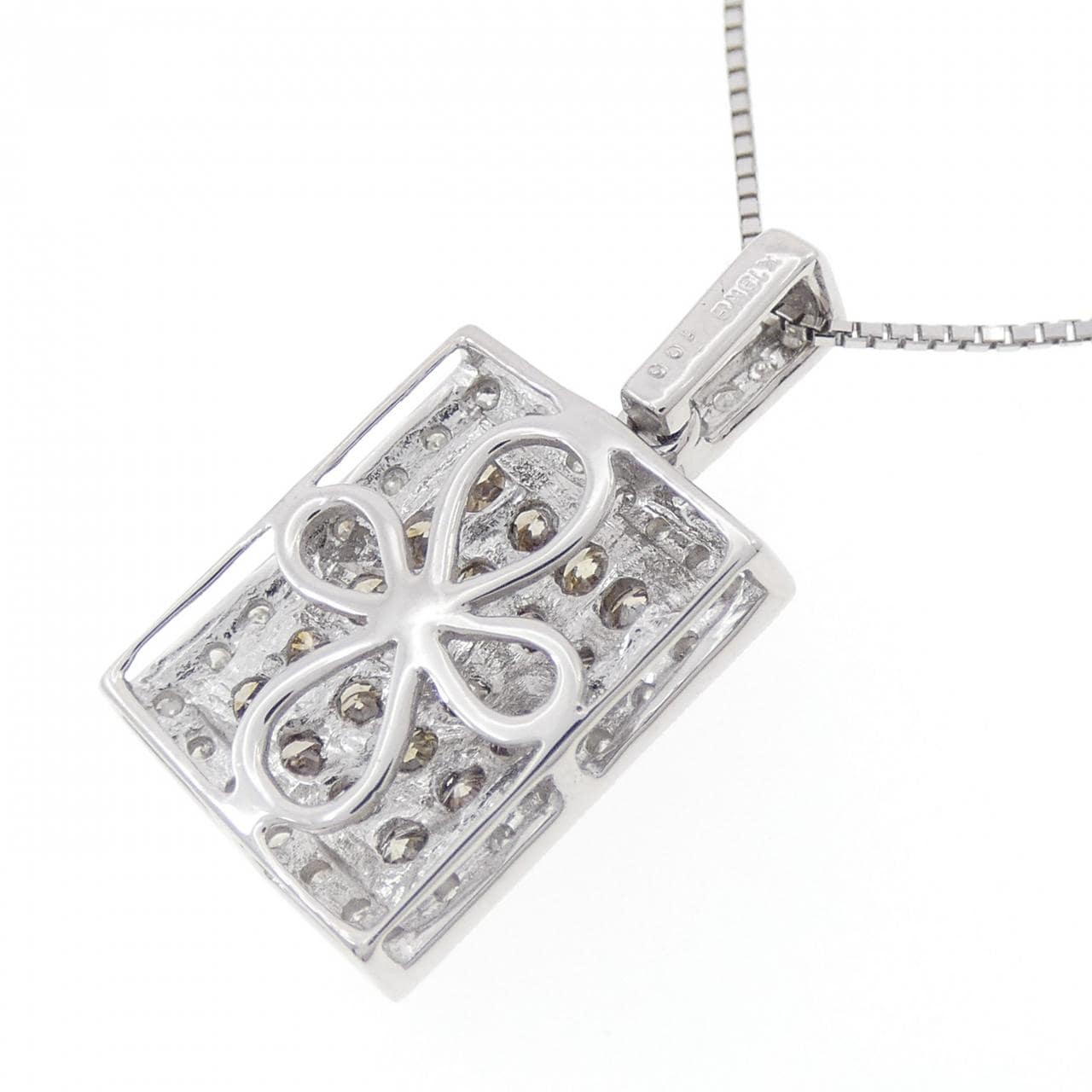 K18WG ダイヤモンド ネックレス 1.00CT