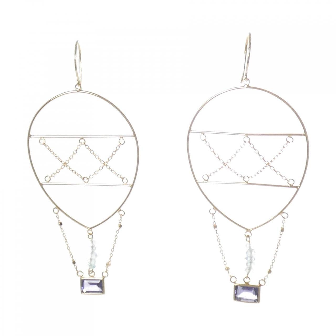 K10YG アイオライト ピアス