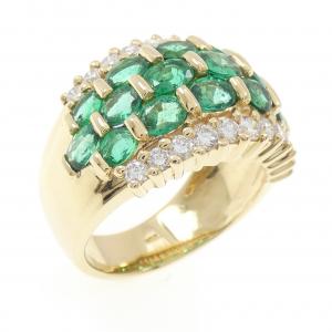 K18YG エメラルド リング 3.10CT