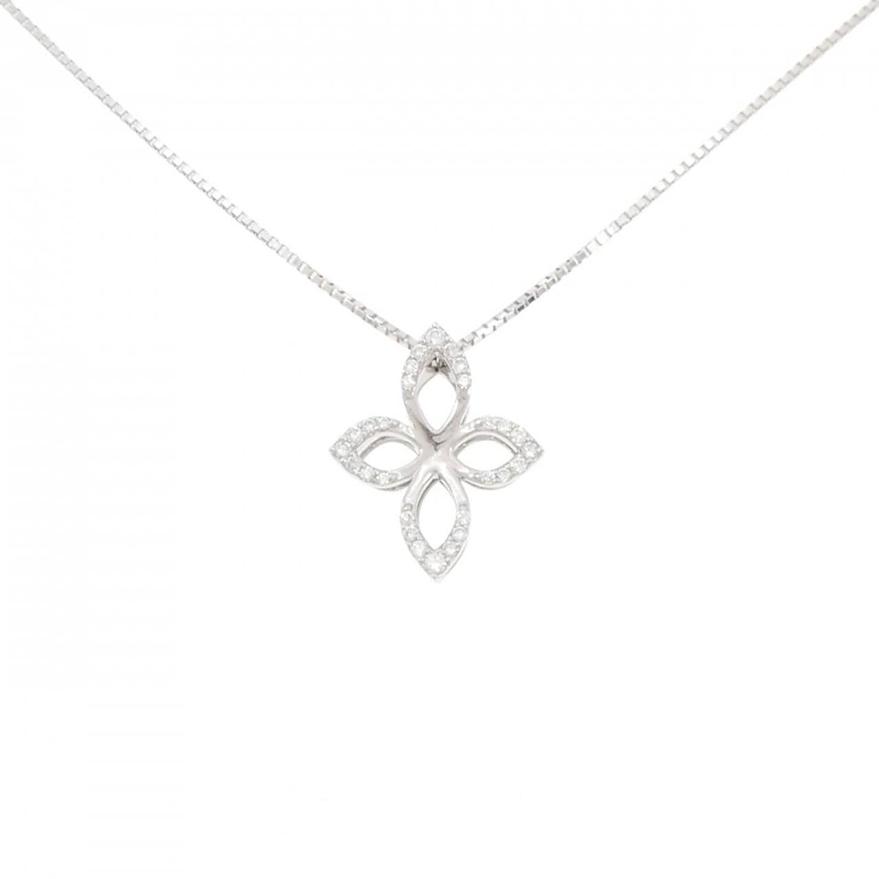 K18WG ダイヤモンド ネックレス 0.26CT