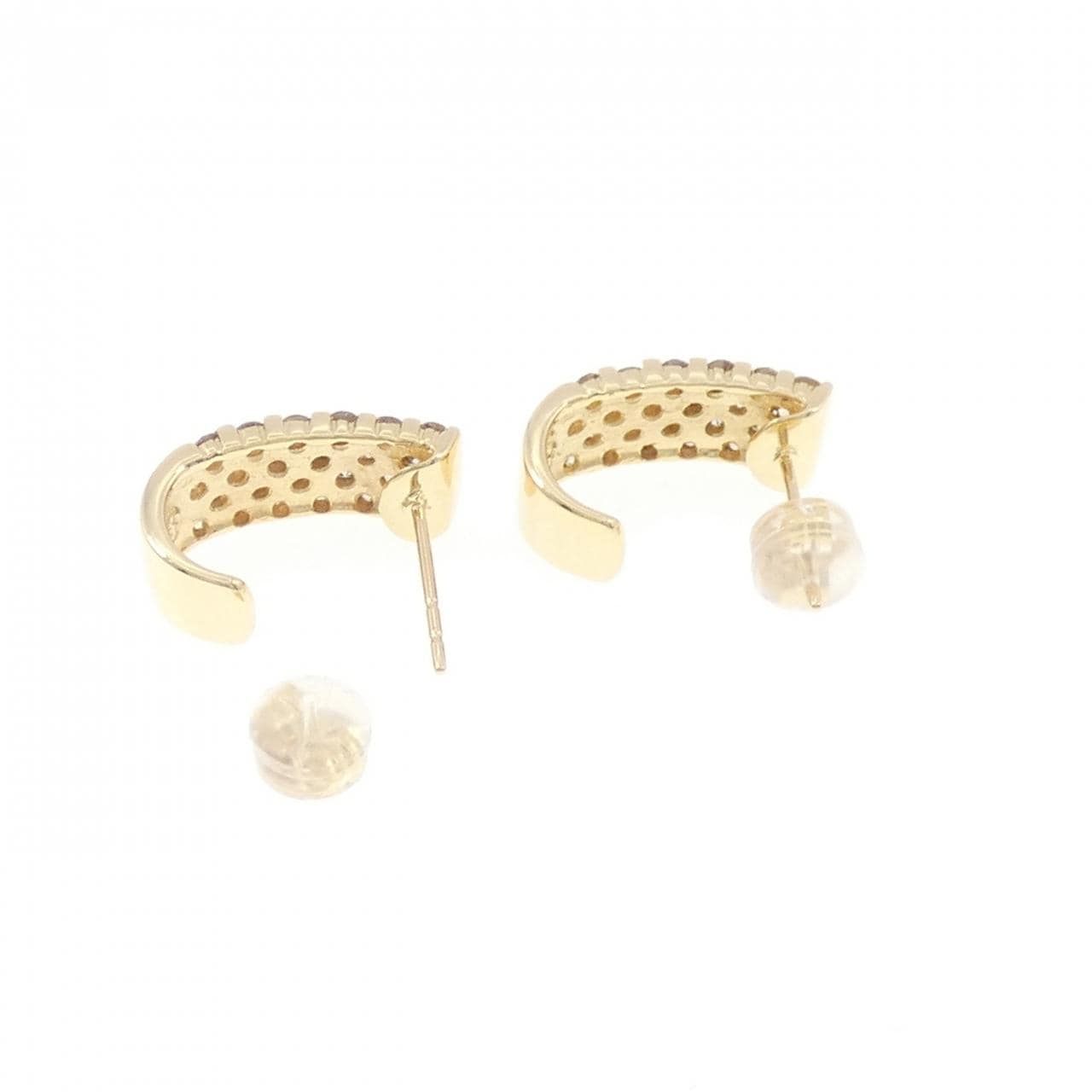 K18YG/750YG ダイヤモンド ピアス 1.00CT