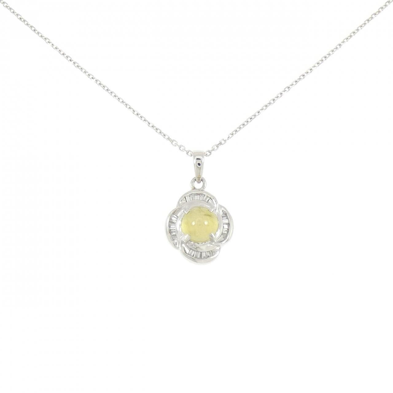 PT900/PT850 クリソベリルキャッツアイ ネックレス 1.827CT