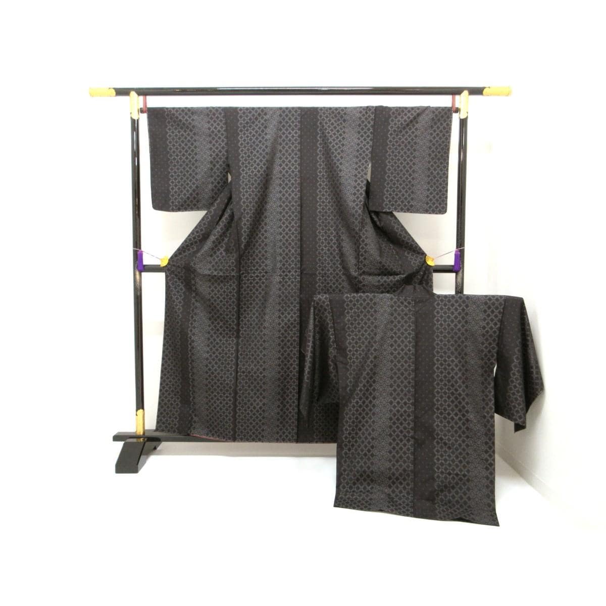 【未使用品】紬　きもの・コート　２点セット【横双大島紬】