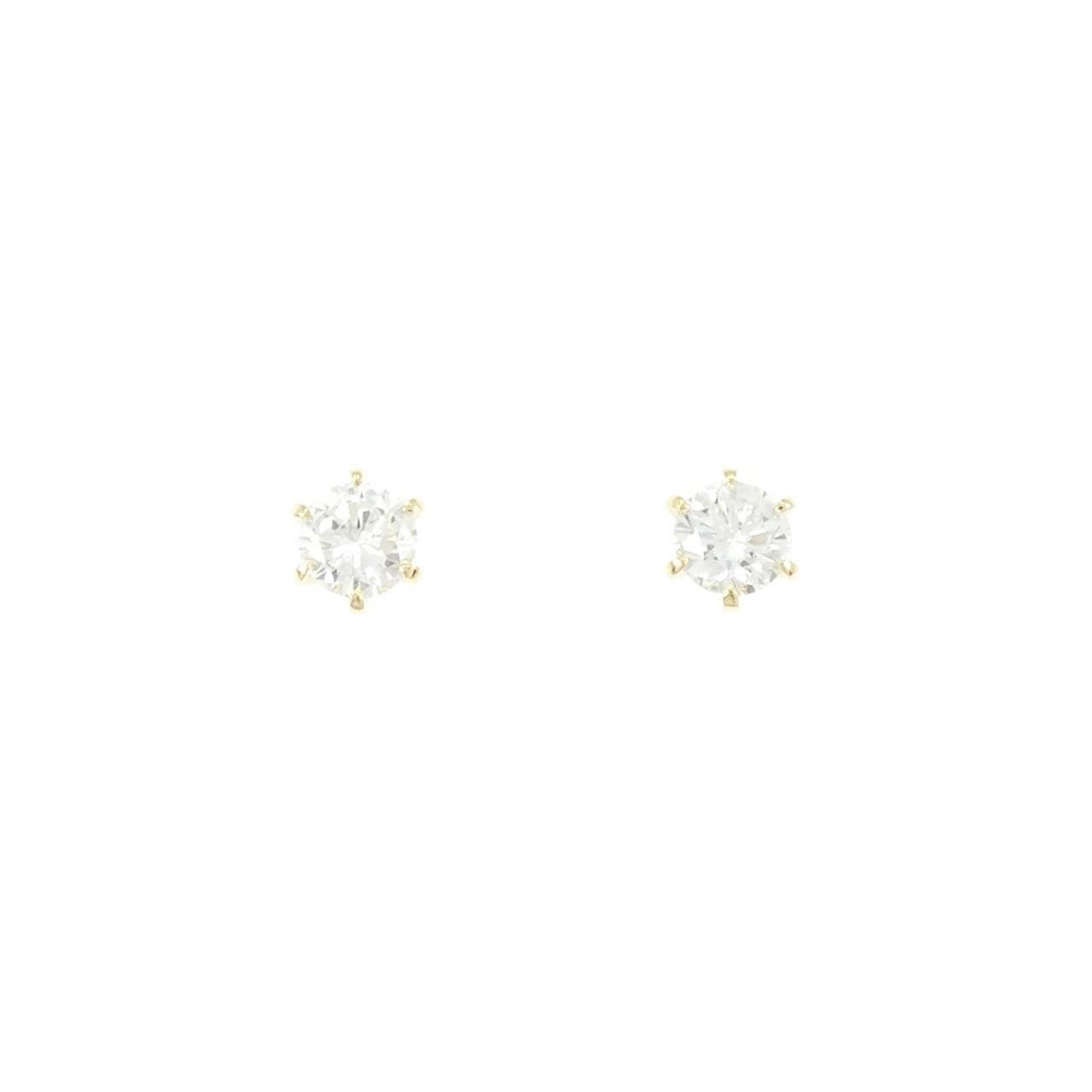 【リメイク】K18YG/ST ダイヤモンド ピアス 0.401CT 0.411CT F-G VS1-2 VG-Good