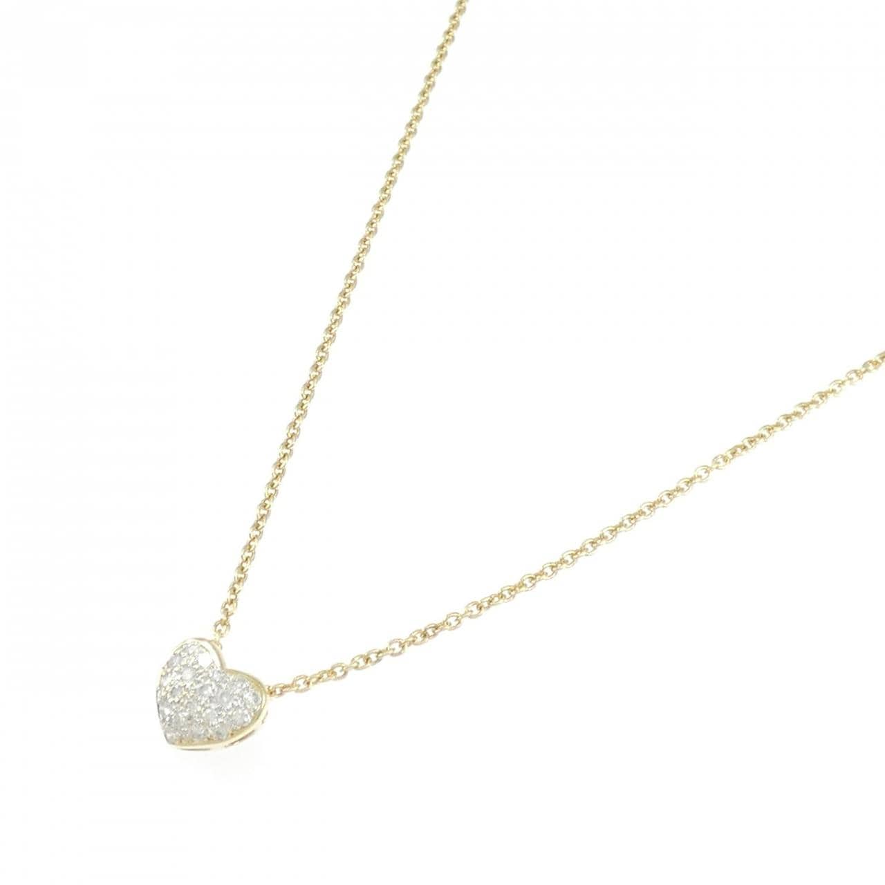 K18YG/K18WG Heart Diamond Necklace 0.20CT