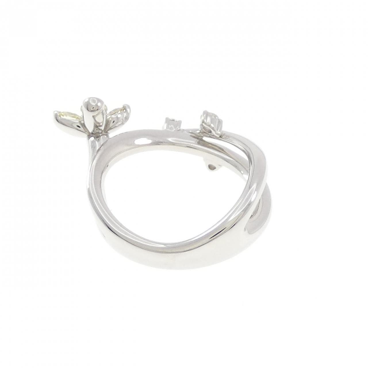 PT900 ダイヤモンド ピンキー リング 0.34CT