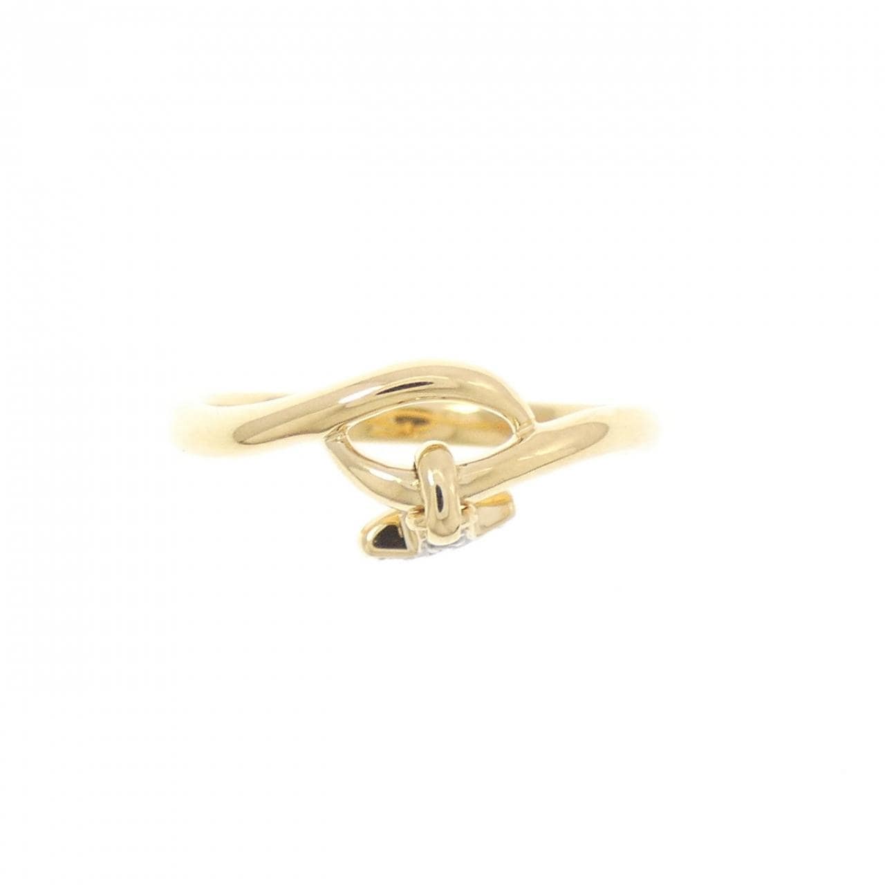 750YG/750WG クロス ダイヤモンド リング 0.05CT