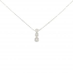 K18WG ダイヤモンド ネックレス 0.13CT