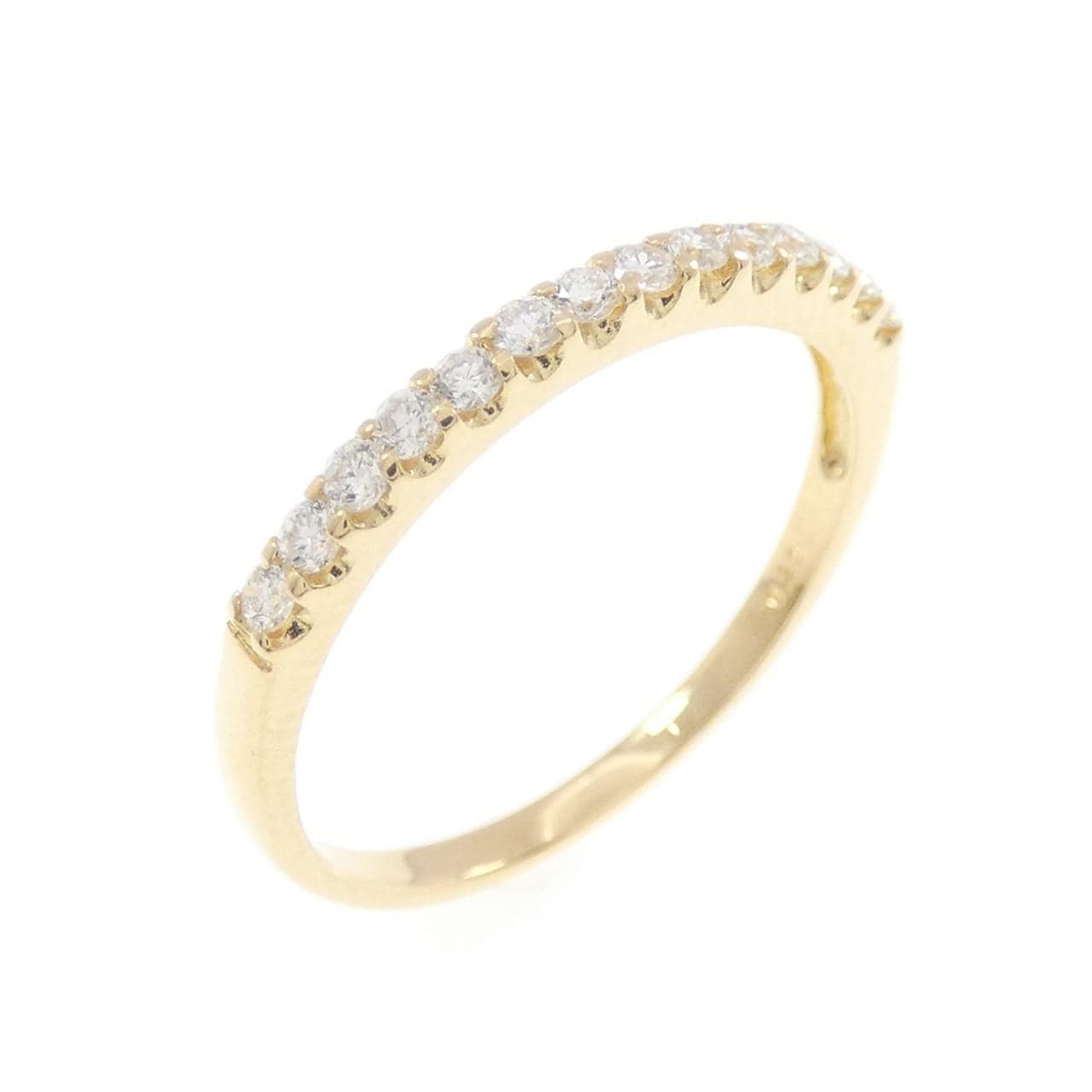 K18YG ハーフエタニティ ダイヤモンド リング 0.30CT