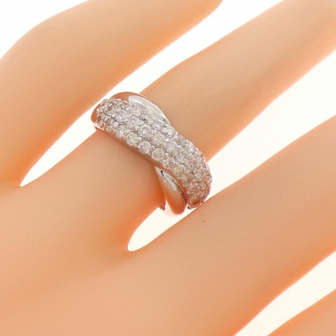 PT900 パヴェ ダイヤモンド リング 1.00CT