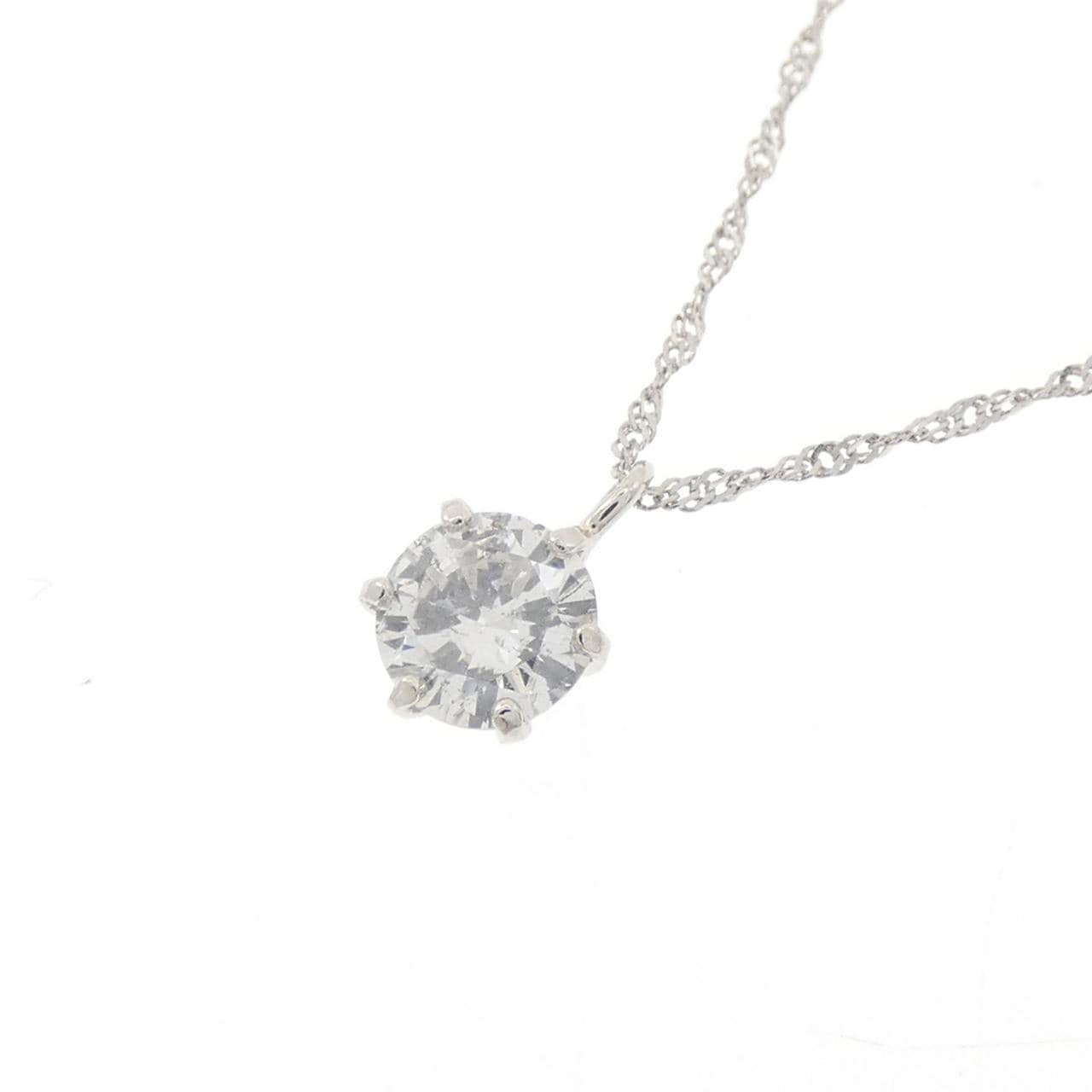 PT999/PT850 ソリティア ダイヤモンド ネックレス 0.25CT