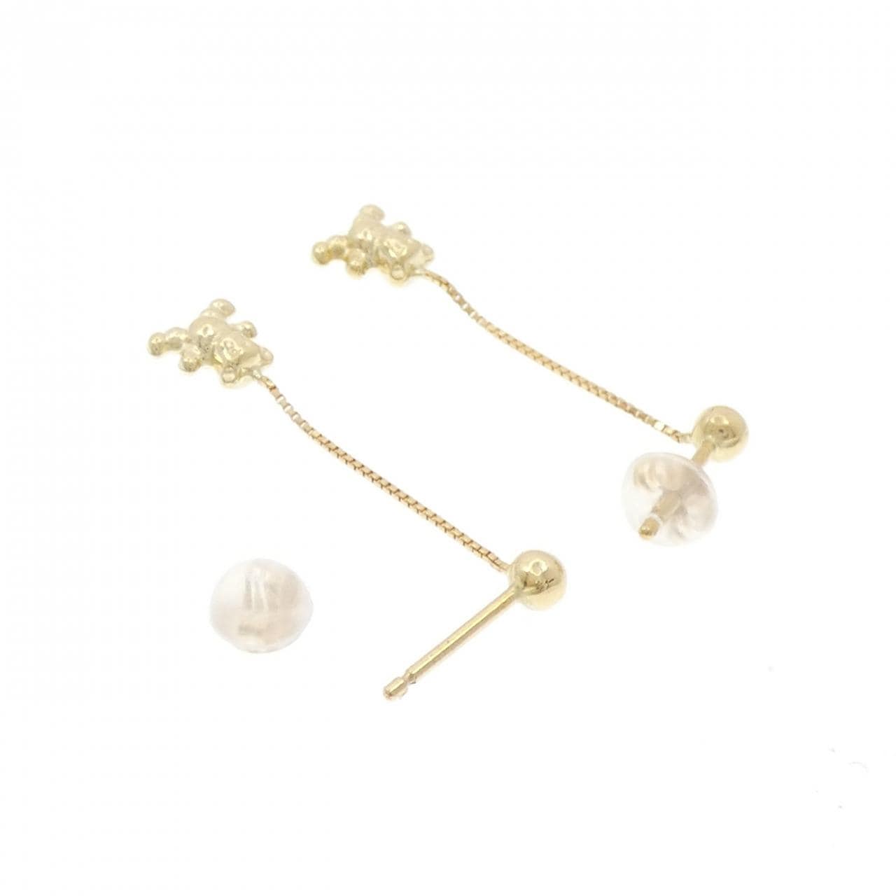 K18YG ベア ピアス