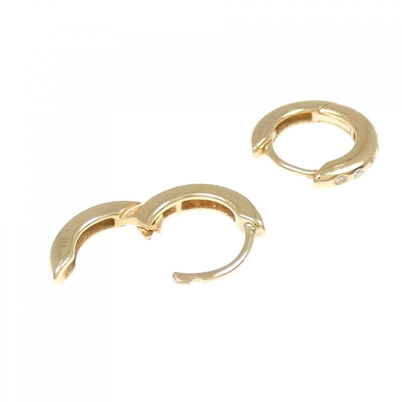 【新品】K18YG ダイヤモンド ピアス 0.05CT