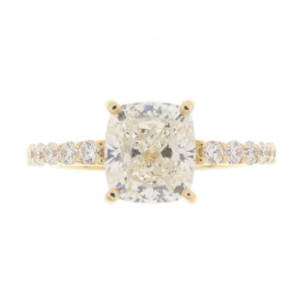【リメイク】K18YG ダイヤモンド リング 1.503CT I VS1 ファンシーカット