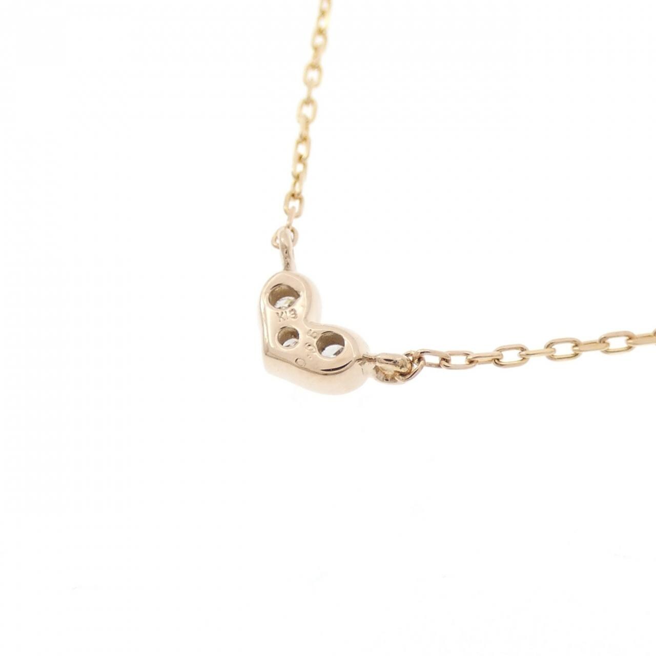 K18YG ハート ダイヤモンド ネックレス 0.05CT