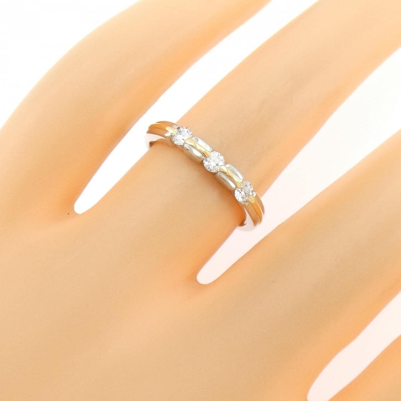 PT1000/K18YG ダイヤモンド リング 0.180CT