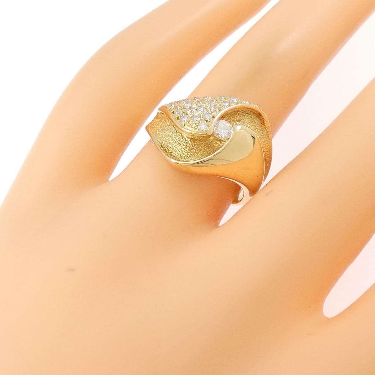 K18YG ダイヤモンド リング 0.39CT