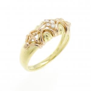 K18YG/K18PG ダイヤモンド リング 0.04CT