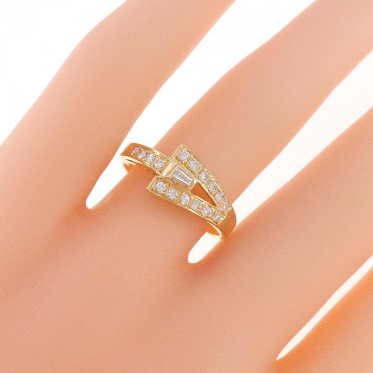 K18YG ダイヤモンド リング 0.27CT