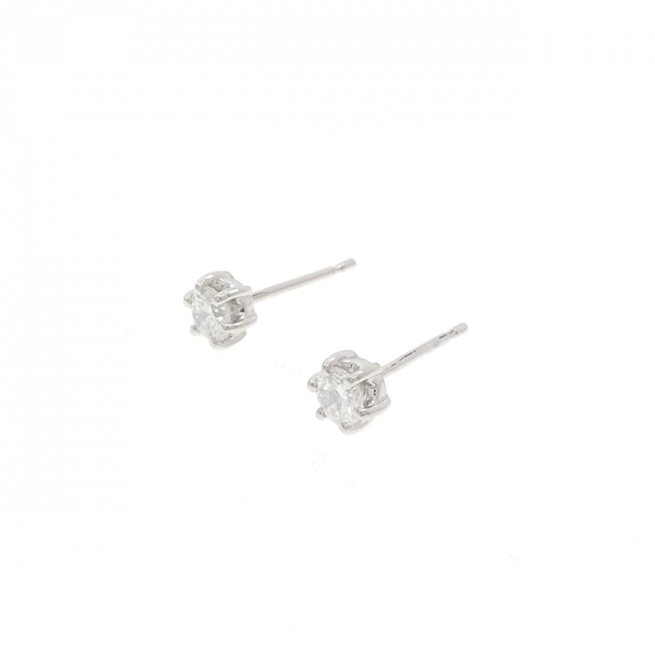 PT900 Solitaire Diamond Earrings 0.31CT