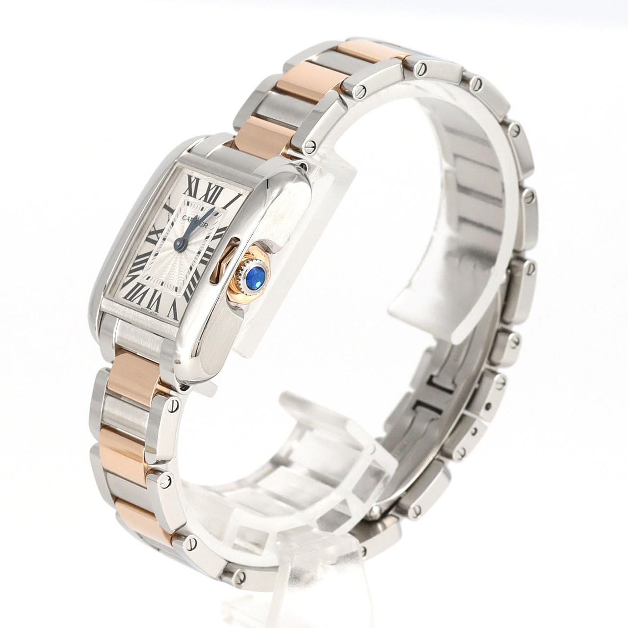 カルティエ タンクアングレーズSM PGコンビ W5310036 SSxPG クォーツ