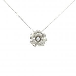 ジーエスティービー フラワー ダイヤモンド ネックレス 0.08CT