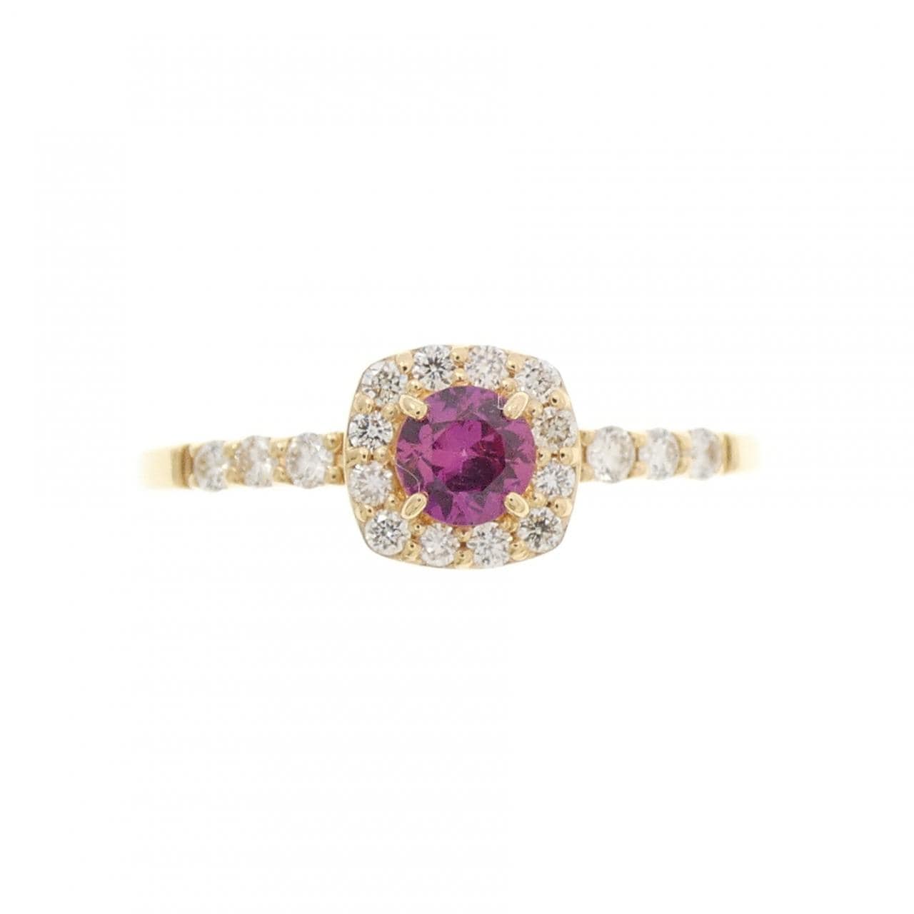 K18YG ルビー リング 0.25CT