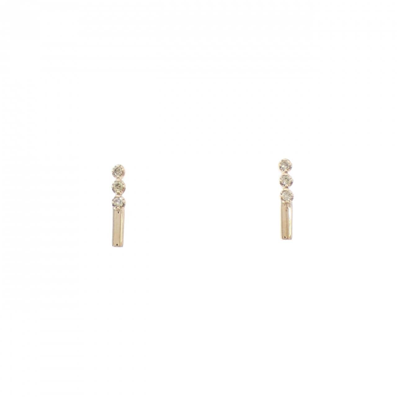 K10YG ダイヤモンド ピアス 0.02CT