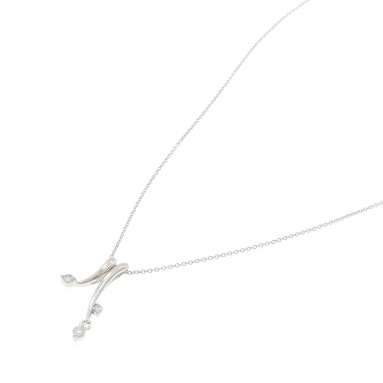 K18WG ダイヤモンド ネックレス 0.03CT
