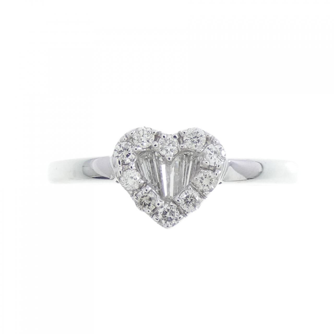 K18WG heart Diamond ring 0.31CT