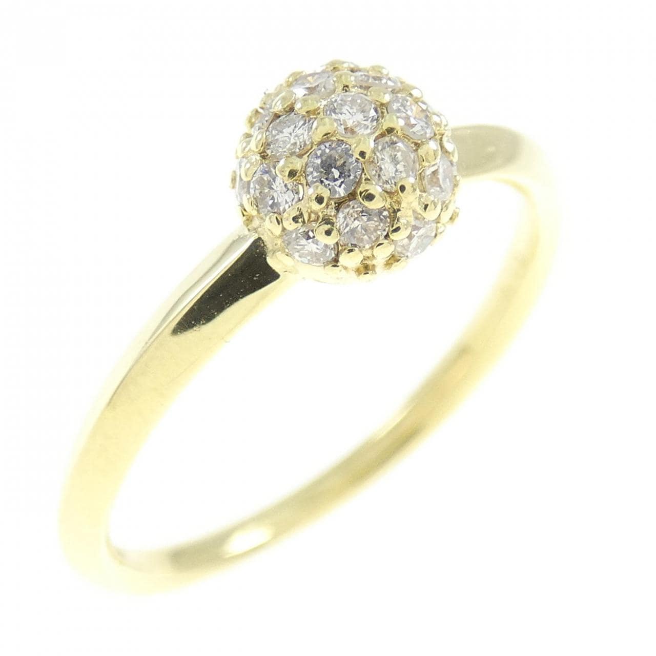 K18YG パヴェ ダイヤモンド リング 0.19CT