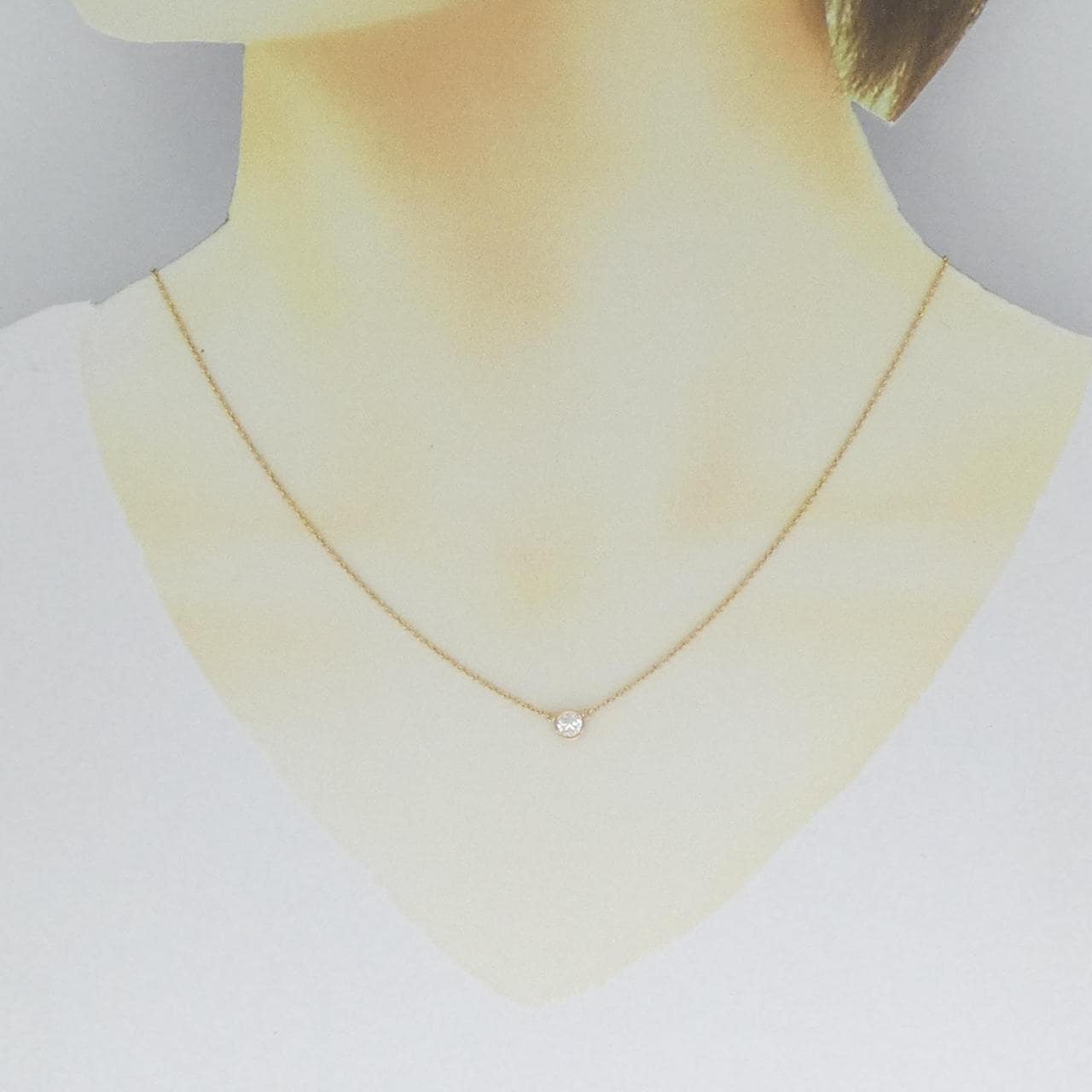 ティファニー バイザヤード ネックレス 0.22CT I VVS2 3EXT