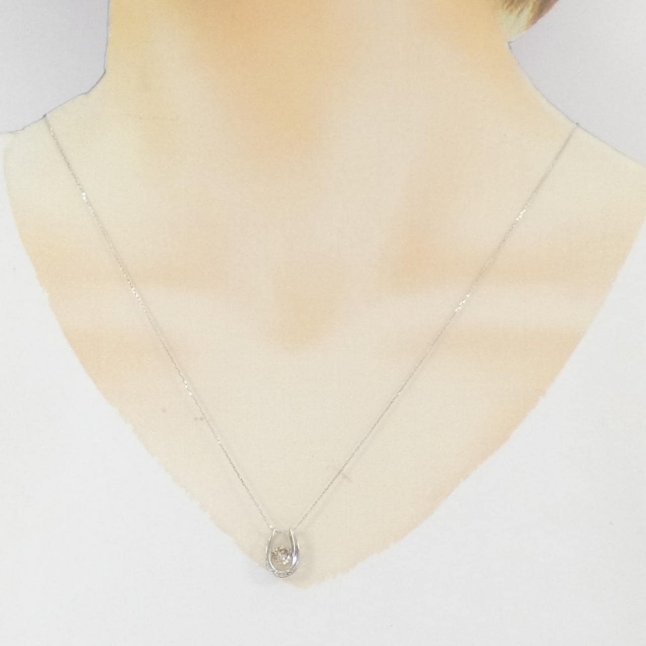 PT900 馬蹄形鑽石項鍊 0.30克拉