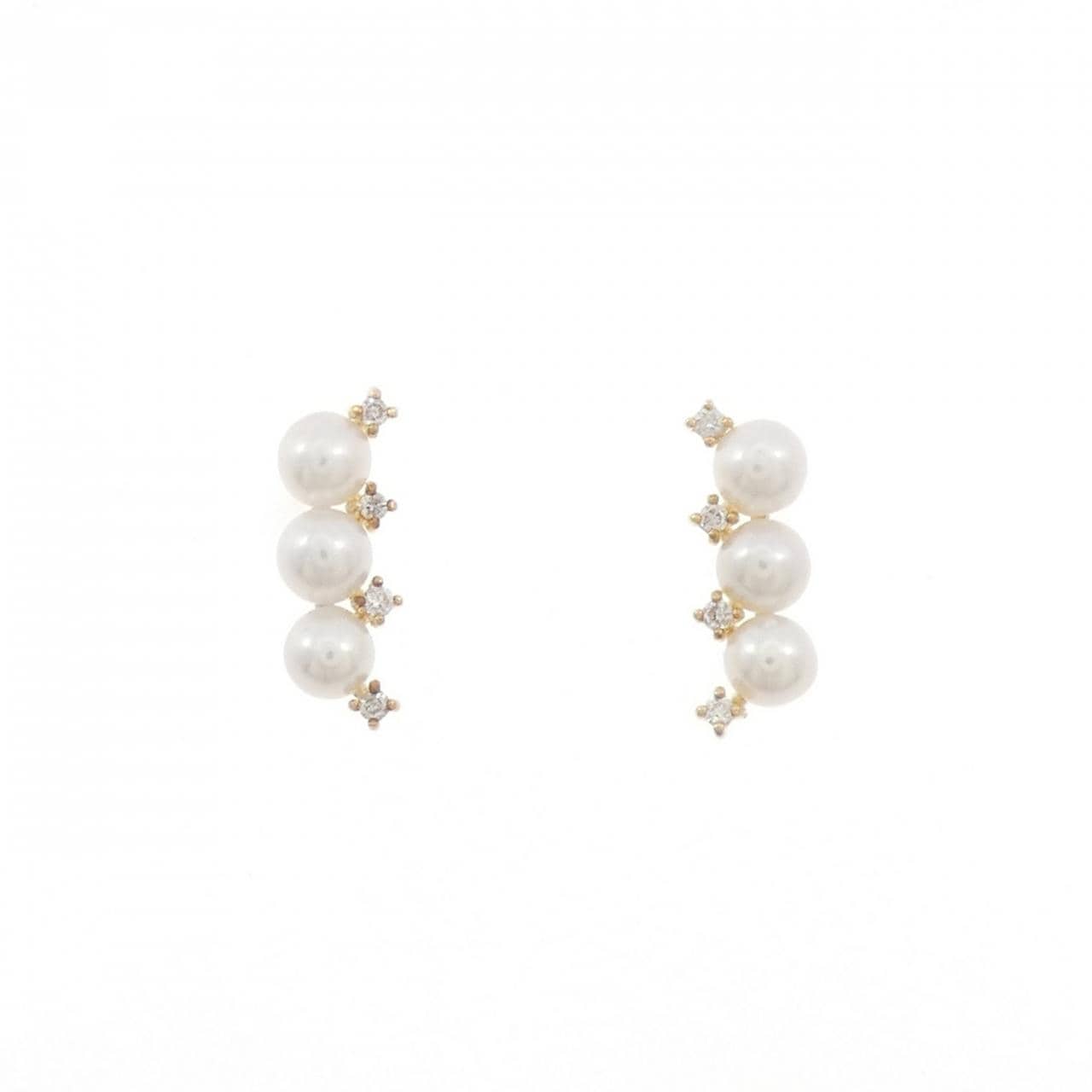 【新品】K10YG 淡水パール ピアス