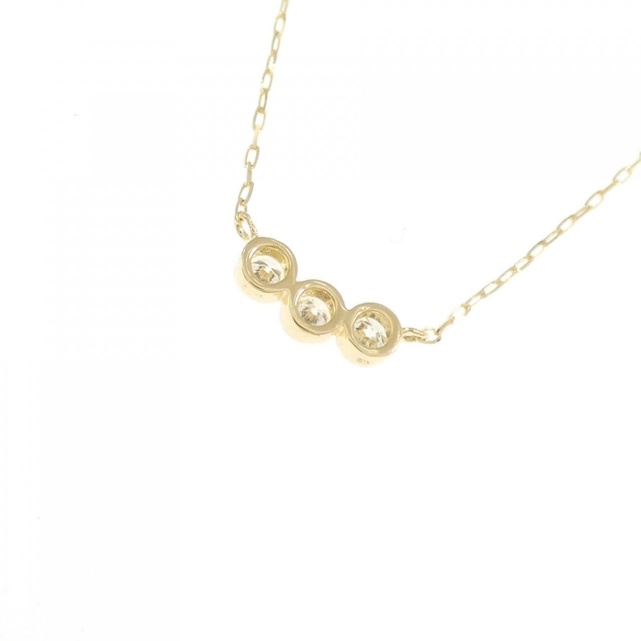 【リメイク】K18YG ダイヤモンド ネックレス 0.20CT