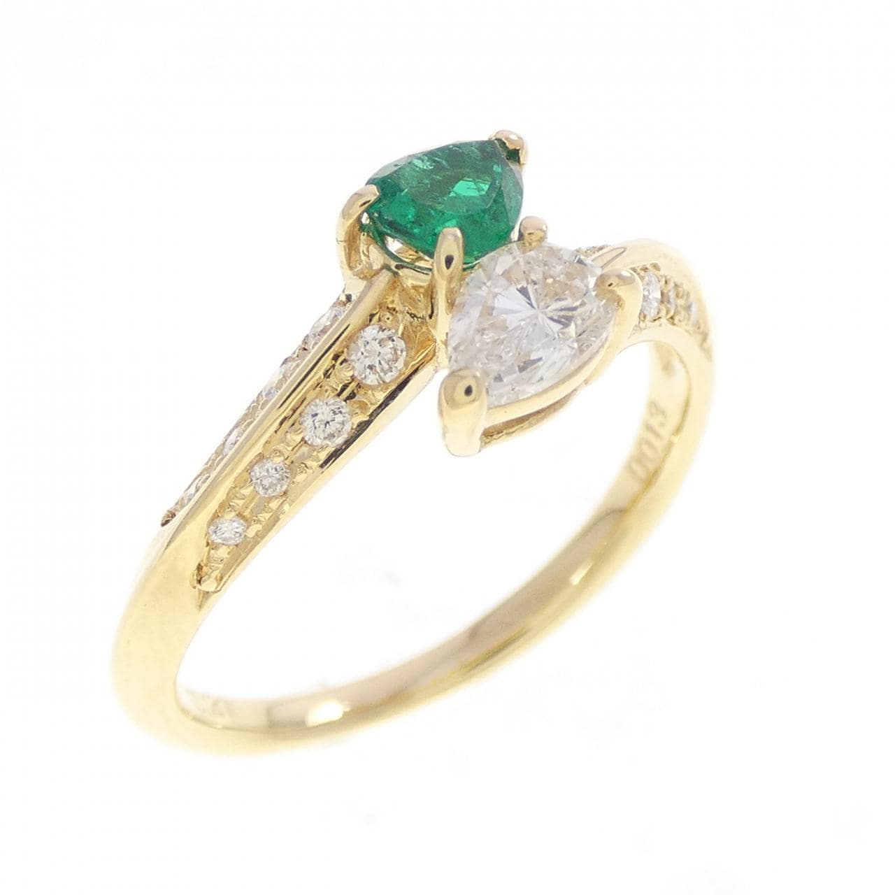 K18YG エメラルド リング 0.27CT