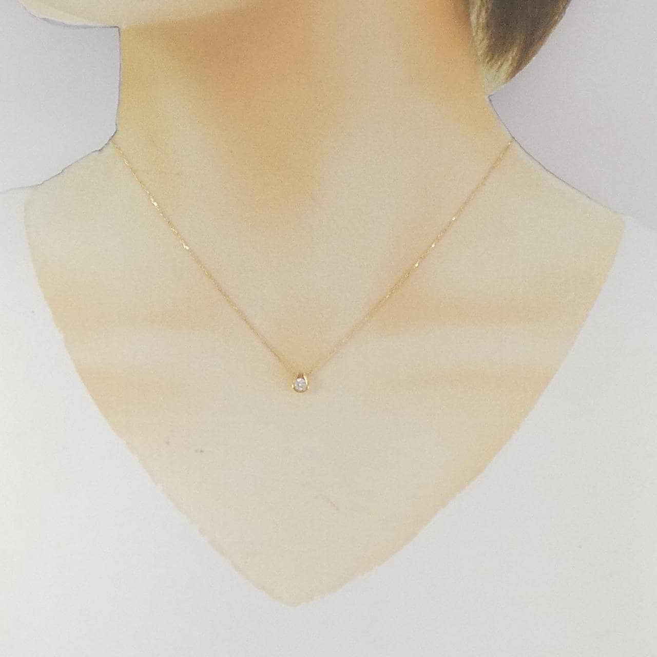 K18YG ダイヤモンド ネックレス 0.13CT