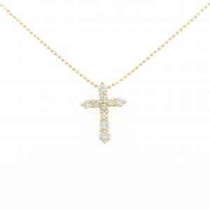 K18YG クロス ダイヤモンド ネックレス 0.50CT