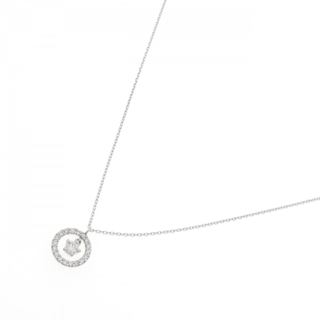 K18WG ダイヤモンド ネックレス 0.081CT