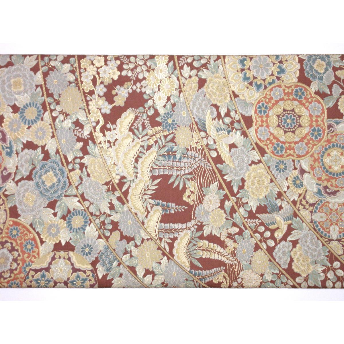 【未使用品】袋帯　全通柄【小森草木染工房】