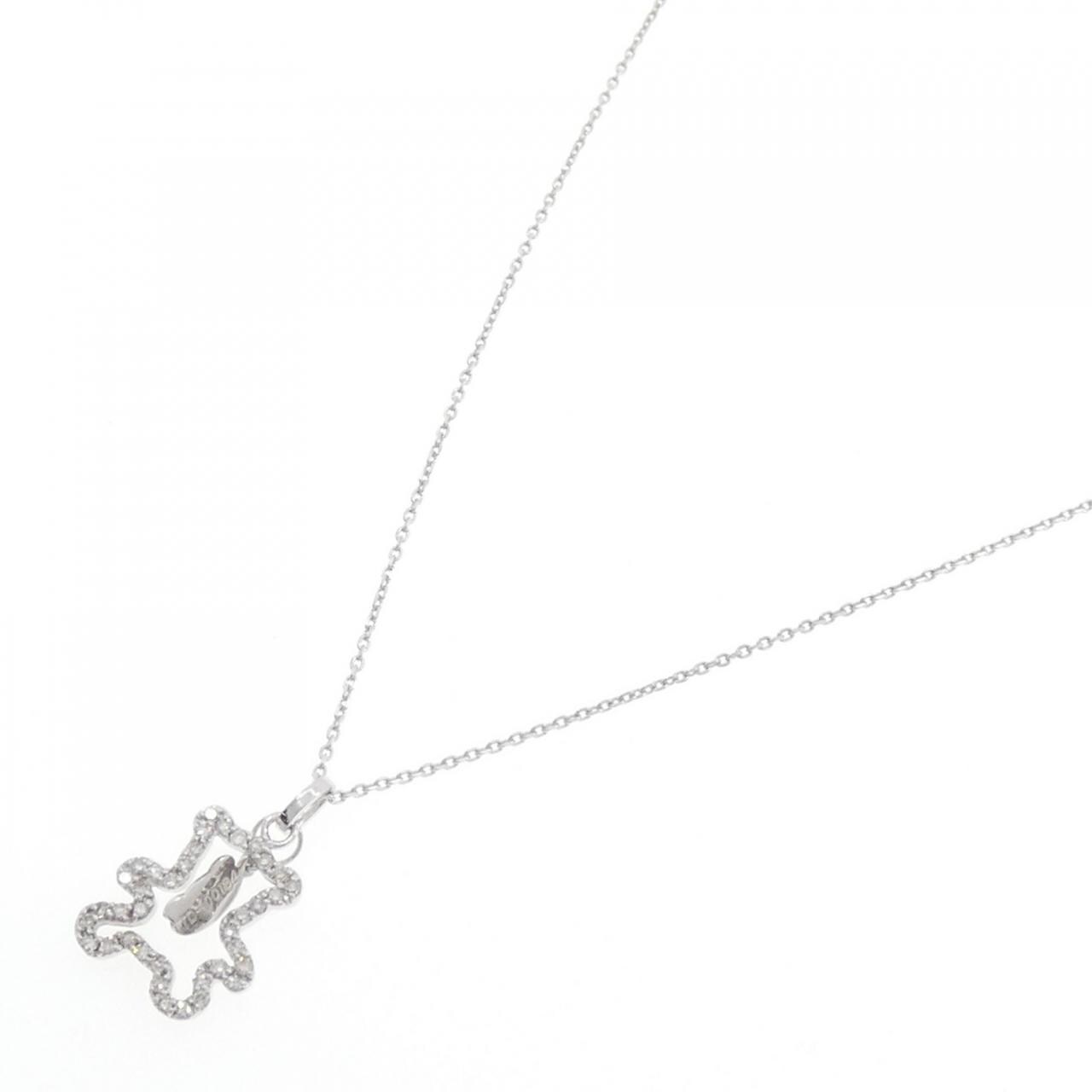 K18WG ダイヤモンド ネックレス 0.18CT