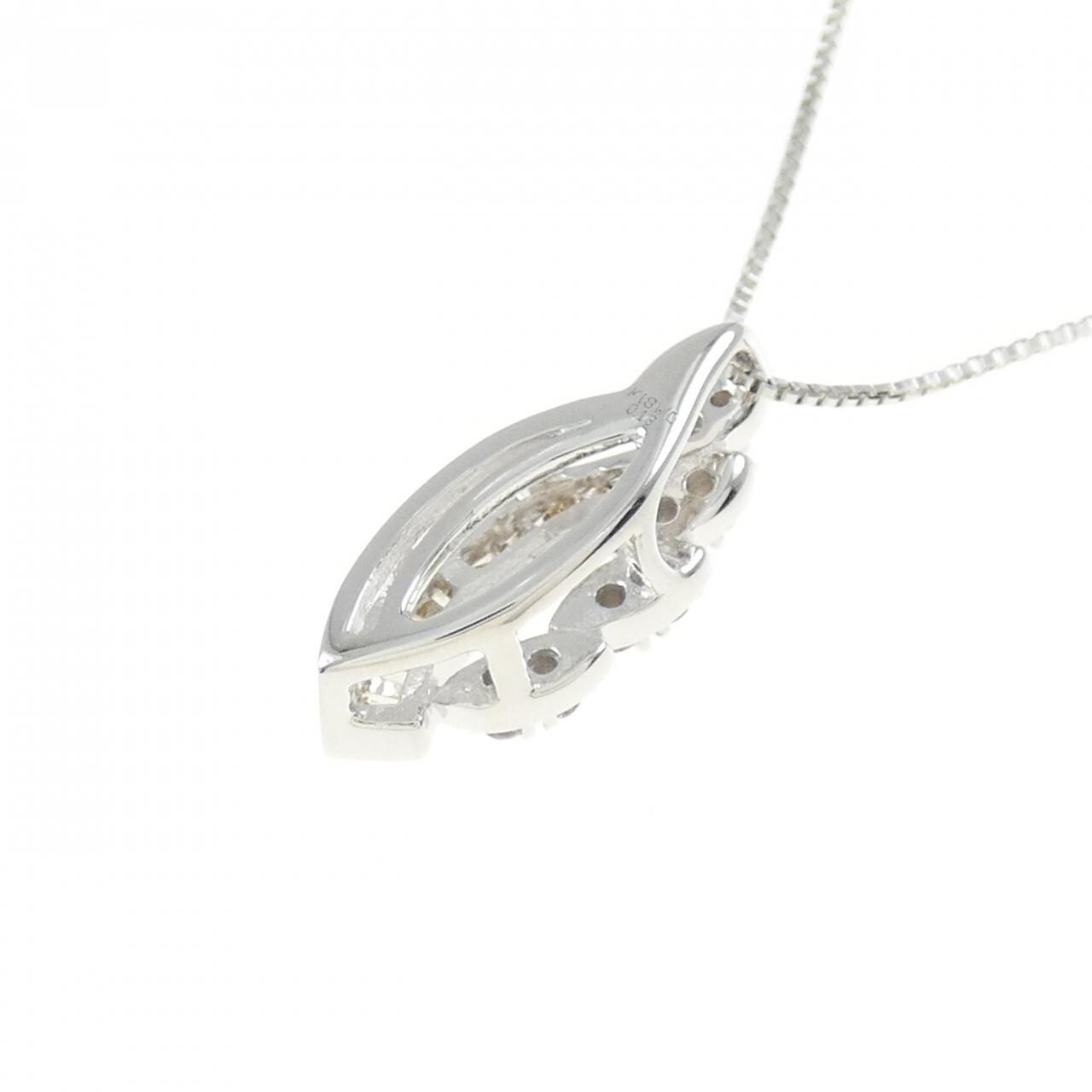 K18WG ダイヤモンド ネックレス 0.13CT