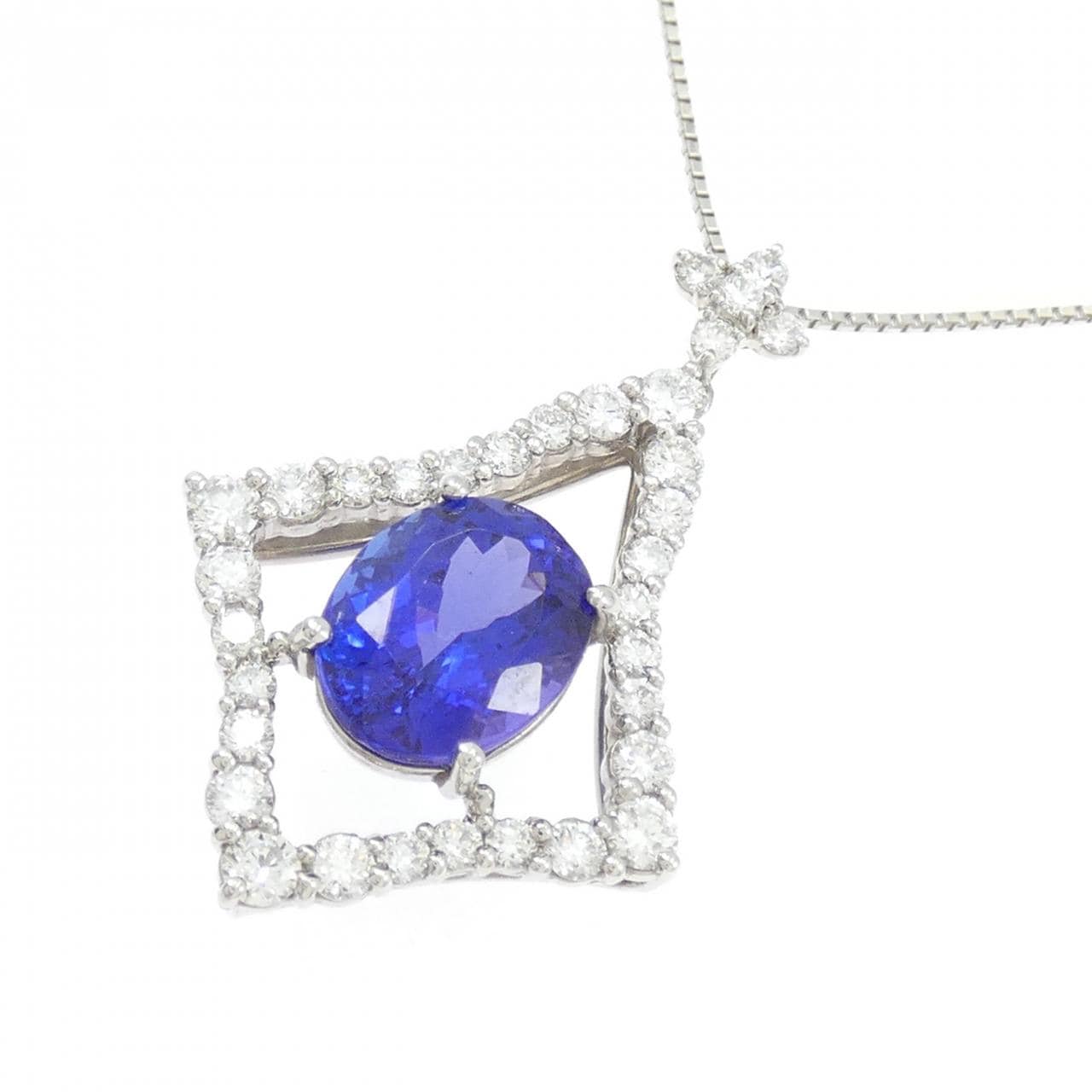 PT900/PT850 タンザナイト ネックレス 3.48CT