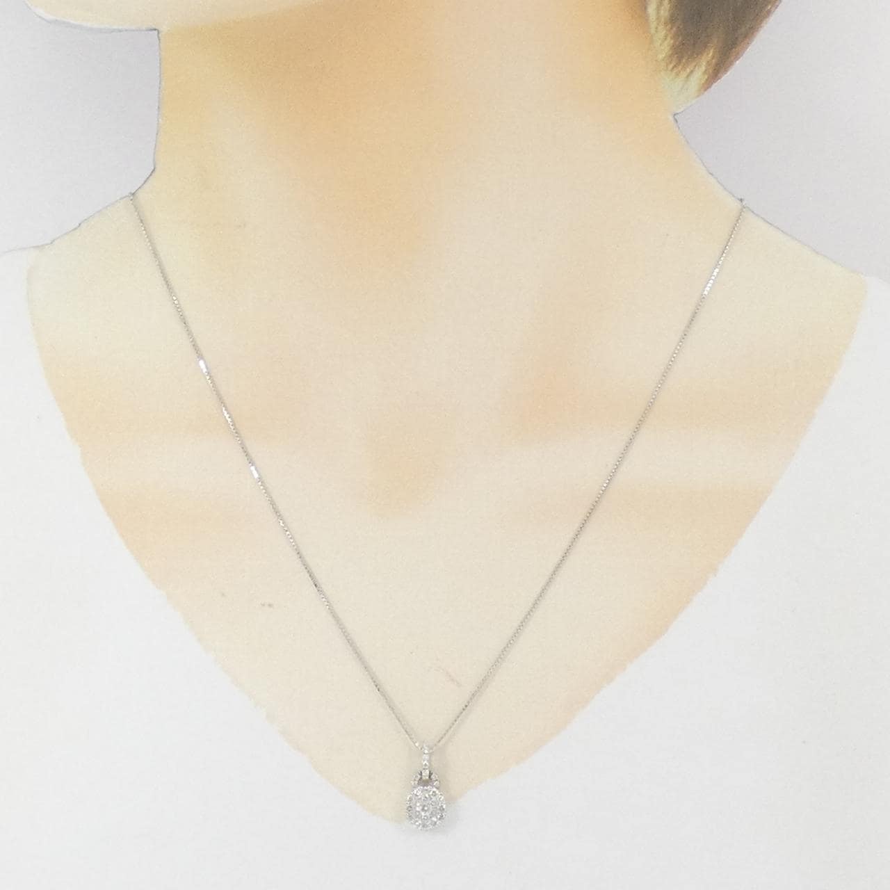 K18WG ダイヤモンド ネックレス 0.50CT