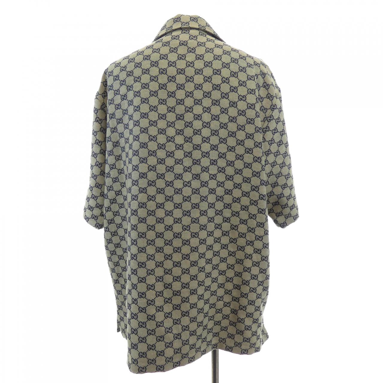 グッチ GUCCI GGリネン ブレンド キャンバス シャツ 742707 ZAM7G S／Sシャツ