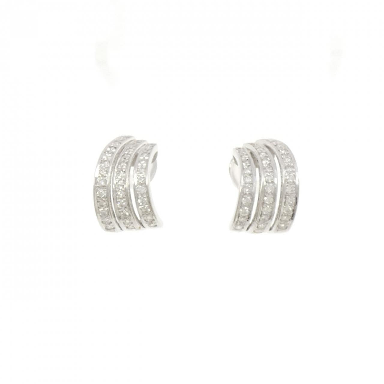 K18WG ダイヤモンド ピアス 1.06CT