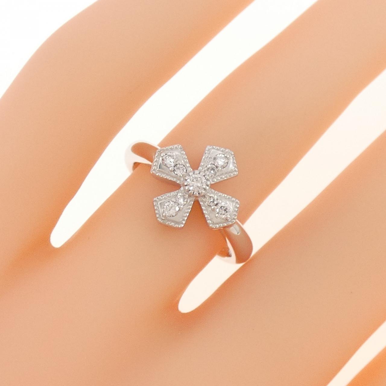 K18WG ダイヤモンド リング 0.15CT