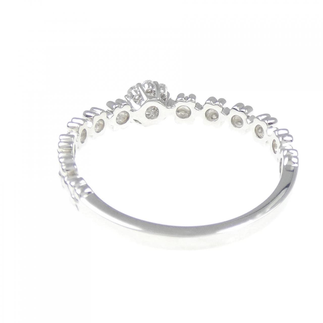 PT999 フラワー ダイヤモンド リング 0.13CT