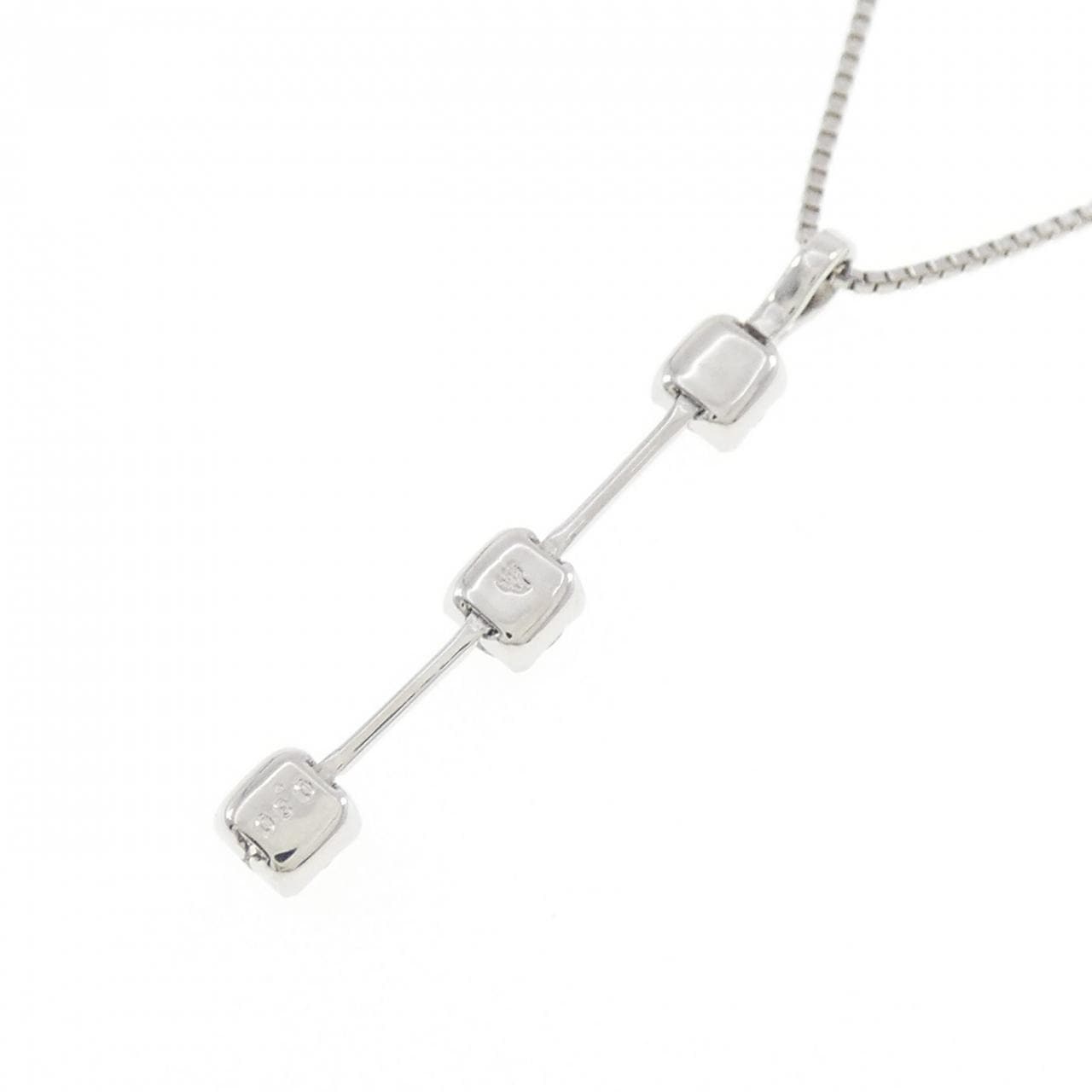 PT850 スリーストーン ダイヤモンド ネックレス 0.30CT