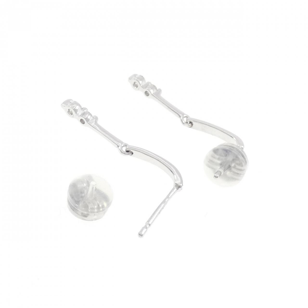 K18WG ダイヤモンド ピアス 0.10CT
